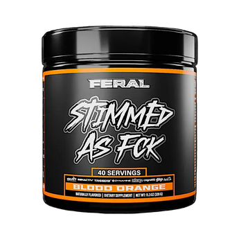 FERAL STIMMED AS FCK high-stim pre-workout tub, Blood Orange flavour