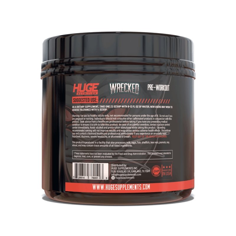 Huge Supplements Wrecked PreWorkout Huge Supplements TRL NUTRITION